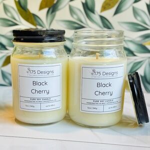 Hand-Poured Soy Candle | Black Cherry